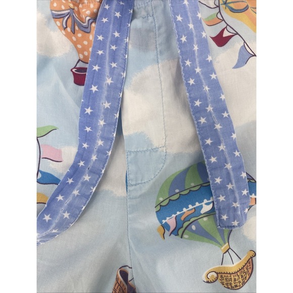 Nick & Nora hot air balloon pajama pant Cotton Pull On Sleepwear Whimsical Large - Picture 5 of 9